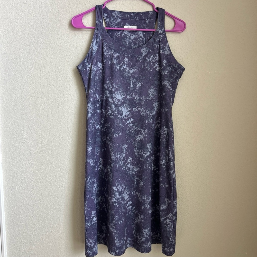 Columbia Womens PFG Racerback Dress Size S  Purple Stretch Athleisure Tenniscore
